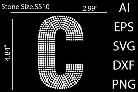 A Rhinestone C Template for Sparkling Brand Graphics