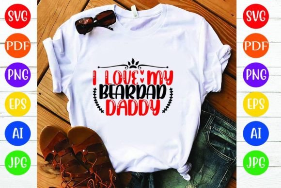 Beardad Daddy Graphics for Modern T-Shirt Designs & Publishing