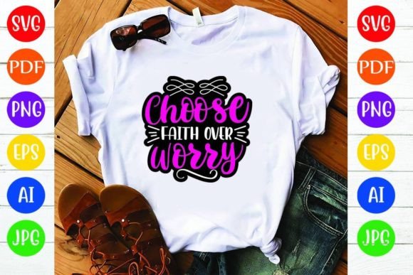 Choose Faith over Worry: A Versatile Graphic Design Asset