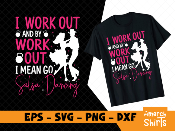 Salsa Dancing Graphics for T-Shirt Designs